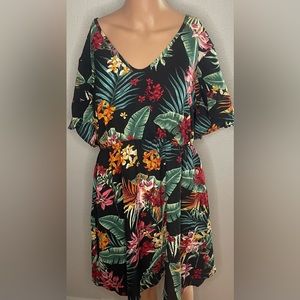 Shein Tropical Floral dress. Size XL